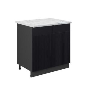 Vicco SPODNÁ SKRINKA POD DREZ Fame-Line Čierny pruhovaný 80 cm , AP Marble vyobraziť