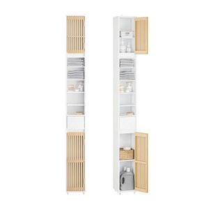 SoBuy MOBILNÝ alto bagno so zásuvkou Biela 20x20x180cm Severský vyobraziť