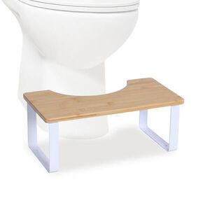 Relaxdays STUPIENOK Prírodná Biela Bambus Silikónové nožičky vyobraziť