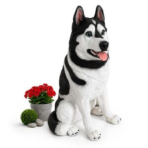 Relaxdays FIGÚRKA Prírodné farby pes husky polyresin 86 cm vyobraziť