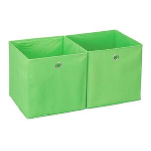 Relaxdays ÚLOŽNÝBOX Zelená 2-dielny-set 30x30x30 cm vyobraziť