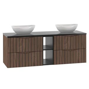 Petits-meubles DVOJITÉ UMÝVADLO 140.6cm Siena Drevo a čierna farba vyobraziť