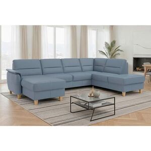 Sit & More SEDACIA SÚPRAVA, textil, koža, sivomodrá vyobraziť
