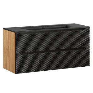 Petits-meubles UMÝVADLO 120cm Elora Čierna a drevo vyobraziť