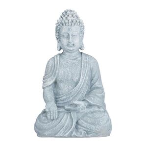 Relaxdays SOŠKA Svetlosivá Buddha v sede polyresin odolná voči poveternostným vplyvom 40 cm vyobraziť