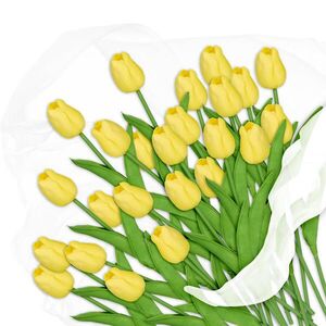 Relaxdays TULIPÁNY Žlté 24-dielna-sada vyobraziť