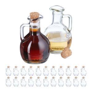 Relaxdays FĽAŠE Priehľadné prírodné 24-dielna-sada 150 ml vyobraziť