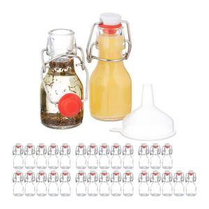Relaxdays FĽAŠTIČKY Transparentné 30-dielny-Set sklenené 50 ml vyobraziť