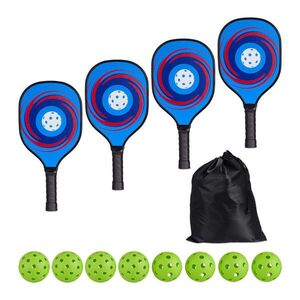 Relaxdays SÚPRAVA Pickleball Viacfarebná 4-dielny-set rakiet 8 loptičiek s taškou vyobraziť