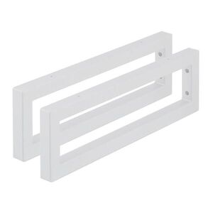 Relaxdays KONZOLA Biela 2-dielny-set oceľ 50 cm vyobraziť
