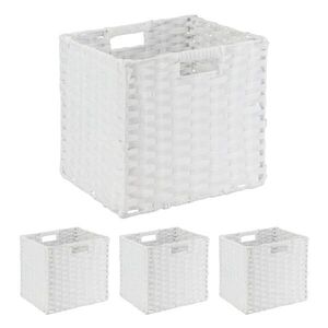Relaxdays KÔŠ Biely 4-dielna-sada plast skladací vyobraziť