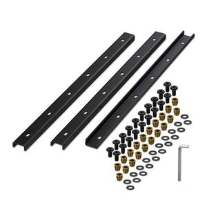 Relaxdays LIŠTA Čierna 3er-Set U-profil 70 cm vyobraziť