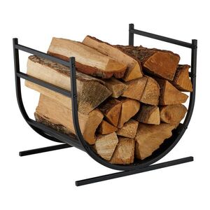Relaxdays STOJAN Čierny na drevo kov tvar U 40 cm vyobraziť