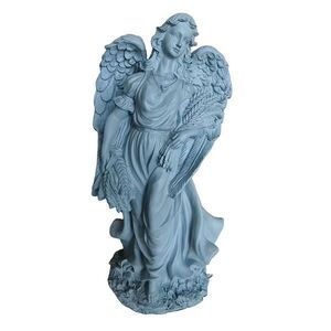 Relaxdays ANJEL sivý hrobový z polyresinu mrazuvzdorný 46, 5 cm vyobraziť