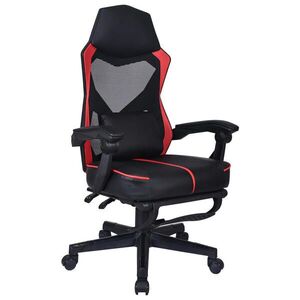 Carryhome HERNÁ STOLIČKA, vzhľad kože, sieťovina, červená, čierna vyobraziť