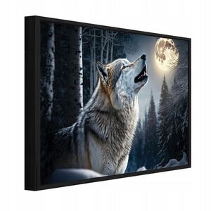 Wallarena ZARÁMOVANÉ obrazy Vlčí les Čierny 120x80 cm vyobraziť