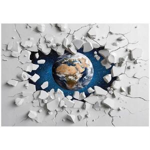 Wallarena 3D fototapeta Earth Grey 250x175 cm vyobraziť