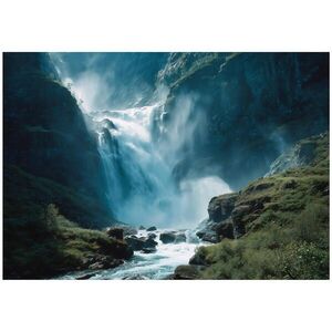 Wallarena FOTOTAPETA Vodopád Príroda Zelená 250x175 cm vyobraziť