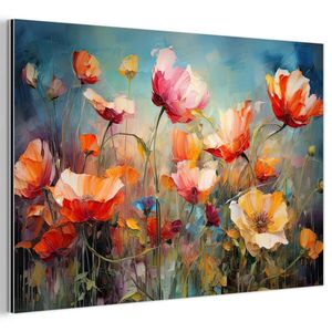 MuchoWow KOVOVÝ OBRAZ Kvety - Akvarel - Umenie - Botanické - Príroda 60x40 cm vyobraziť