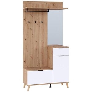 Xora PREDSIEŇOVÝ NÁBYTOK, biela, dub artisan, 100/202/40 cm vyobraziť