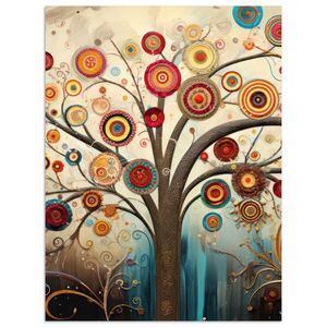 MuchoWow PLAGÁT Strom - Strom života - Farba 60x80 cm vyobraziť