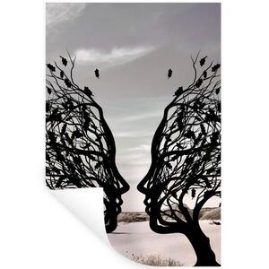 MuchoWow NÁLEPKA NA STENU Pláž - more - ľudia - strom - moderné umenie 80x120 cm vyobraziť