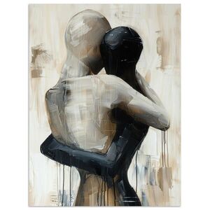MuchoWow PLAGÁT Abstraktné - Láska - Čiernobiele - Moderné 60x80 cm vyobraziť