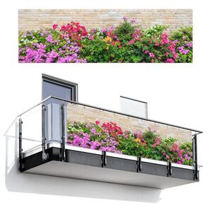 MuchoWow BALKÓNOVÁ ZÁSTENA Kvety - rastliny - listy - kamene 300x95 cm vyobraziť