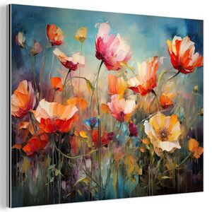 MuchoWow KOVOVÝ OBRAZ Kvety - Akvarel - Umenie - Botanické - Príroda 80x60 cm vyobraziť
