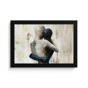 MuchoWow ZARÁMOVANÝ PLAGÁT Abstraktné - Láska - Čiernobiele - Moderné 30x20 cm vyobraziť