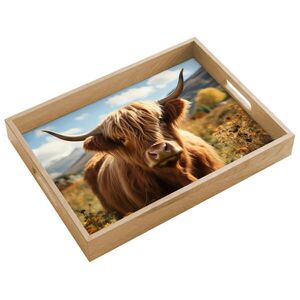 OnlyWow PODNOS Škótsky horal - Kvety - Rohy - Mraky 40x30 cm vyobraziť
