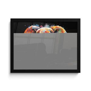 MuchoWow ZARÁMOVANÝ PLAGÁT Slon - Graffiti - Čierna - Zvieratá - Farby 40x30 cm vyobraziť