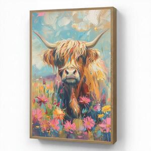 OnlyWow NÁSTENNÉ SVIETIDLO Škótsky horal - Príroda - Farebné - Kvety 70x100 cm vyobraziť