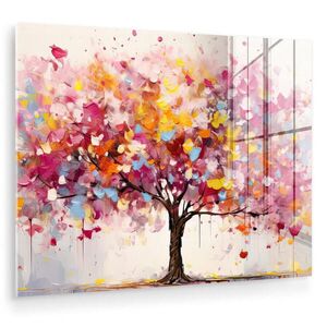MuchoWow OBRAZ NA AKRYLOVOM SKLE Akvarel - Strom - Umenie - Abstraktné 80x60 cm vyobraziť
