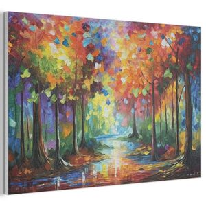 MuchoWow AKUSTICKÝ OBRAZ Krajina - Les - Farby - Príroda 90x60 cm vyobraziť