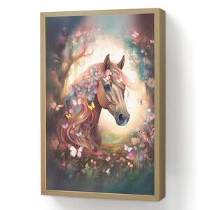 OnlyWow NÁSTENNÉ SVIETIDLO Kôň - Príroda - Kvety - Motýle - Les 40x60 cm vyobraziť