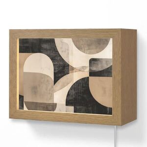 OnlyWow NÁSTENNÉ SVIETIDLO Abstraktné - Tvary - Moderné - Béžové 20x15 cm vyobraziť