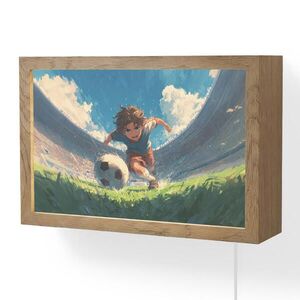 OnlyWow NÁSTENNÉ SVIETIDLO Štadión - Futbalista - Lopta 30x20 cm vyobraziť
