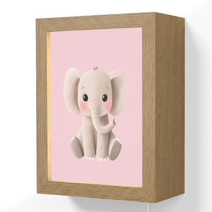 OnlyWow NÁSTENNÉ SVIETIDLO Slon - dieťa - ružový - kreslený 15x20 cm vyobraziť