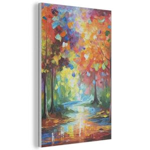 MuchoWow AKUSTICKÝ OBRAZ Krajina - Les - Farby - Príroda 60x90 cm vyobraziť