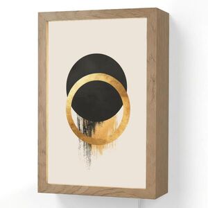 OnlyWow NÁSTENNÉ SVIETIDLO Abstraktný dizajn - Čierny kruh - Škvrny od farby 20x30 cm vyobraziť