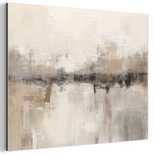 MuchoWow KOVOVÝ OBRAZ Moderné umenie - Abstraktné - Béžové 80x60 cm vyobraziť