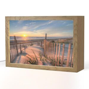 OnlyWow STOLNÁ LAMPA Pláž - more - duny - západ slnka - krajina 30x20 cm vyobraziť