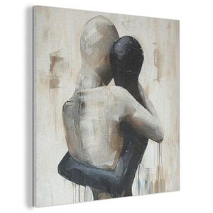 MuchoWow AKUSTICKÝ OBRAZ Abstraktné - Láska - Čiernobiele - Moderné 80x80 cm vyobraziť