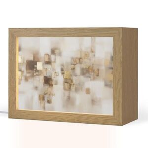 OnlyWow STOLNÁ LAMPA Abstraktné štvorce - zemité tóny - hmlisté 20x15 cm vyobraziť