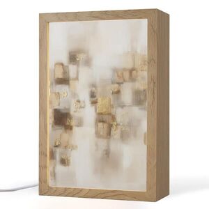 OnlyWow STOLNÁ LAMPA Abstraktné štvorce - zemité tóny - hmlisté 20x30 cm vyobraziť