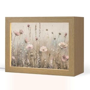 OnlyWow STOLNÁ LAMPA Kvety - Ružová - Moderné - Béžová 20x15 cm vyobraziť