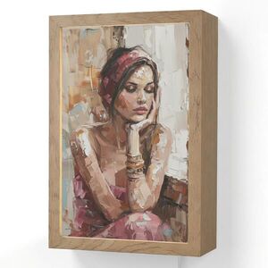 OnlyWow NÁSTENNÉ SVIETIDLO Žena - vzhľad maľby - portrét - moderný 20x30 cm vyobraziť