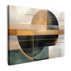 MuchoWow OBRAZ NA PLÁTNE Abstraktné - Zlaté - Bronzové - Zelené - Tvary - Moderné 40x30 cm vyobraziť