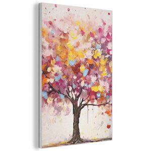 MuchoWow AKUSTICKÝ OBRAZ Akvarel - Strom - Umenie - Abstraktné 60x90 cm vyobraziť
